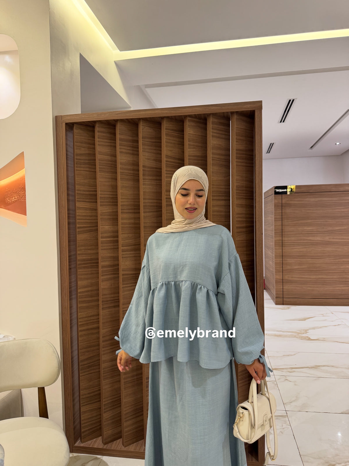 Ensemble EMELY en Lin 2 Pièces Femme – Jupe Longue & Haut Ample | EMELY