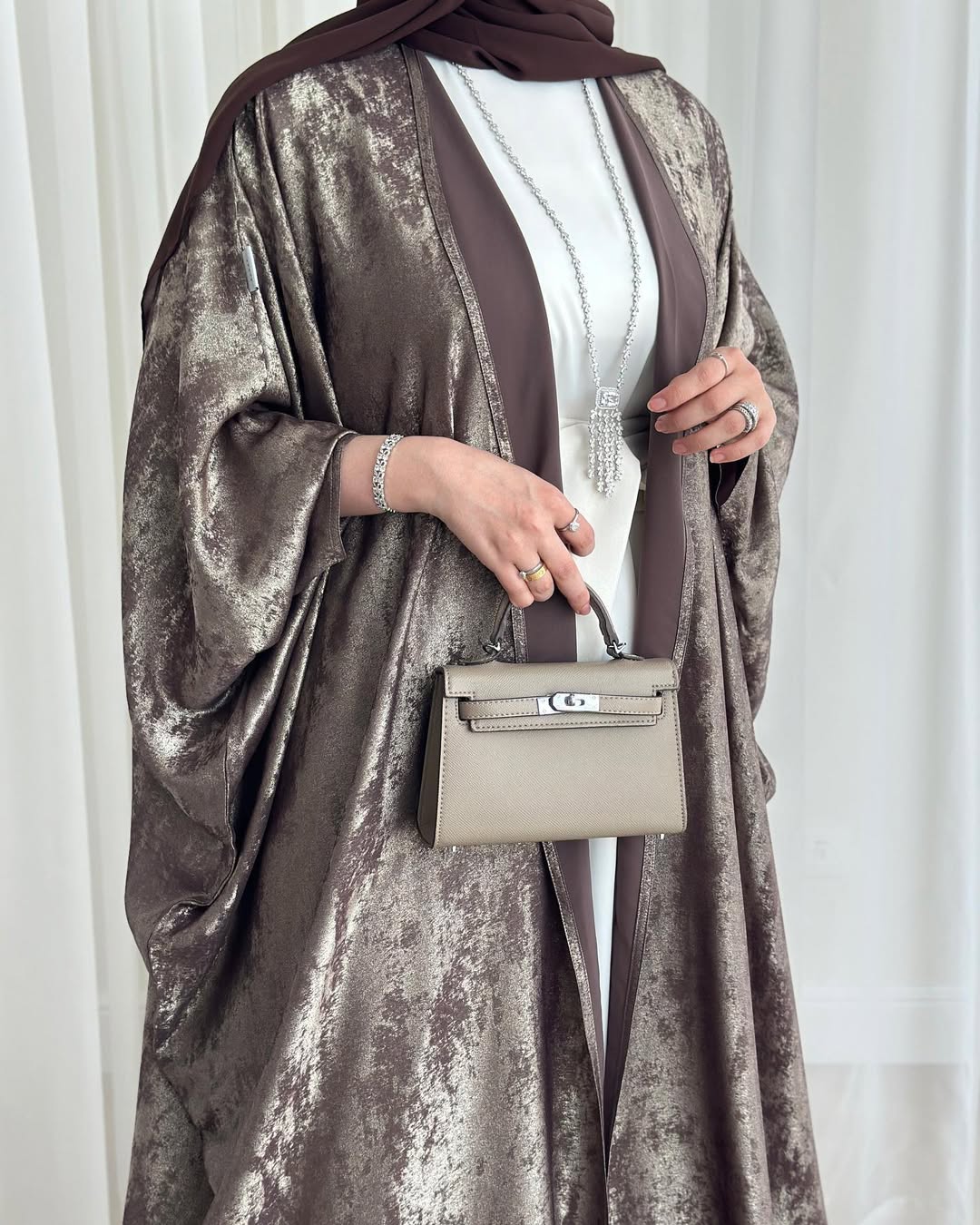 Ensemble EMELY – Abaya 3 Pièces Haut de Gamme