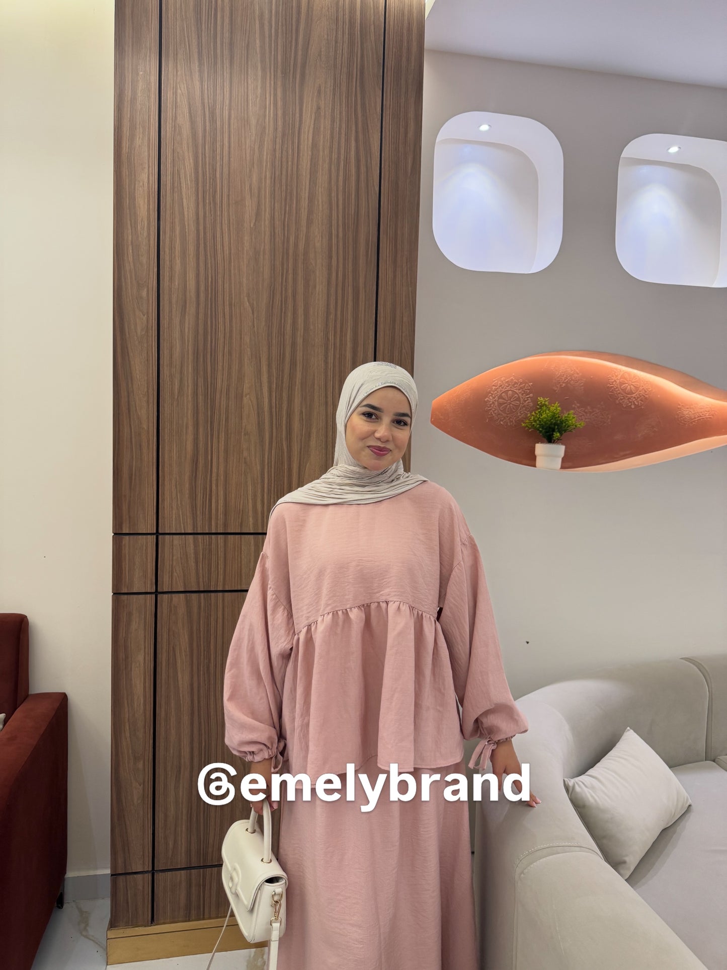 Ensemble EMELY en Lin 2 Pièces Femme – Jupe Longue & Haut Ample | EMELY