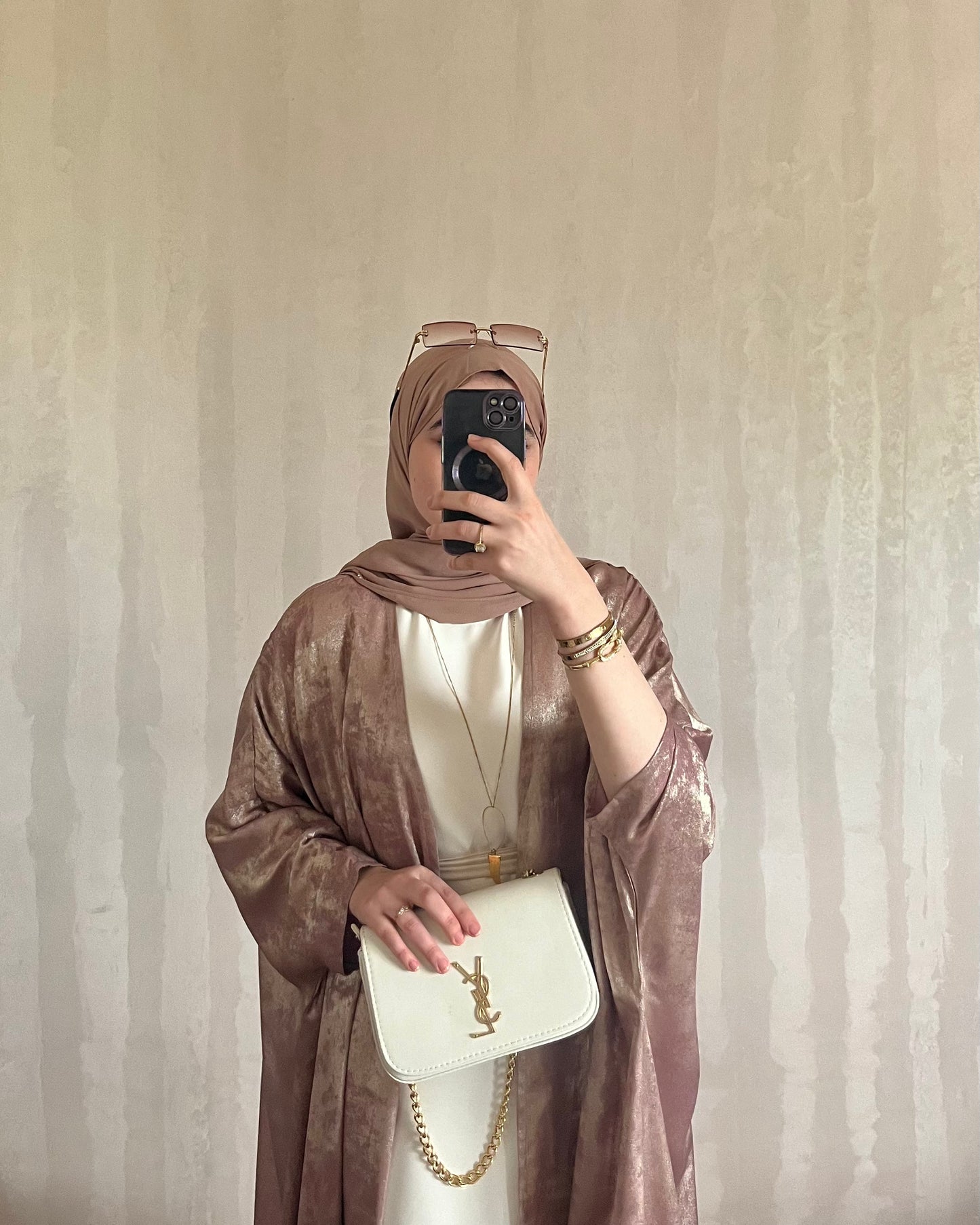 Ensemble EMELY – Abaya 3 Pièces Haut de Gamme