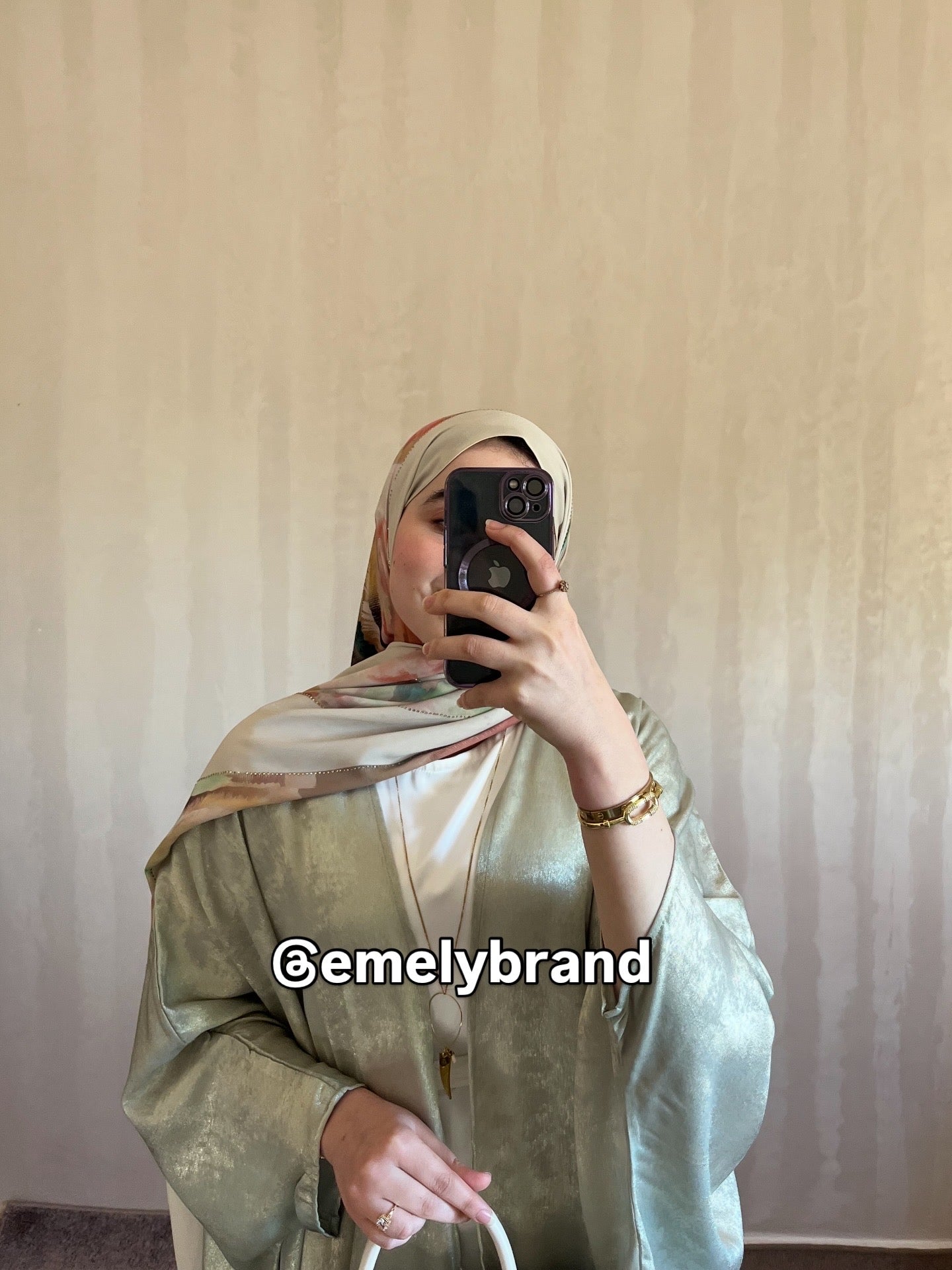 Ensemble EMELY – Abaya 3 Pièces Haut de Gamme