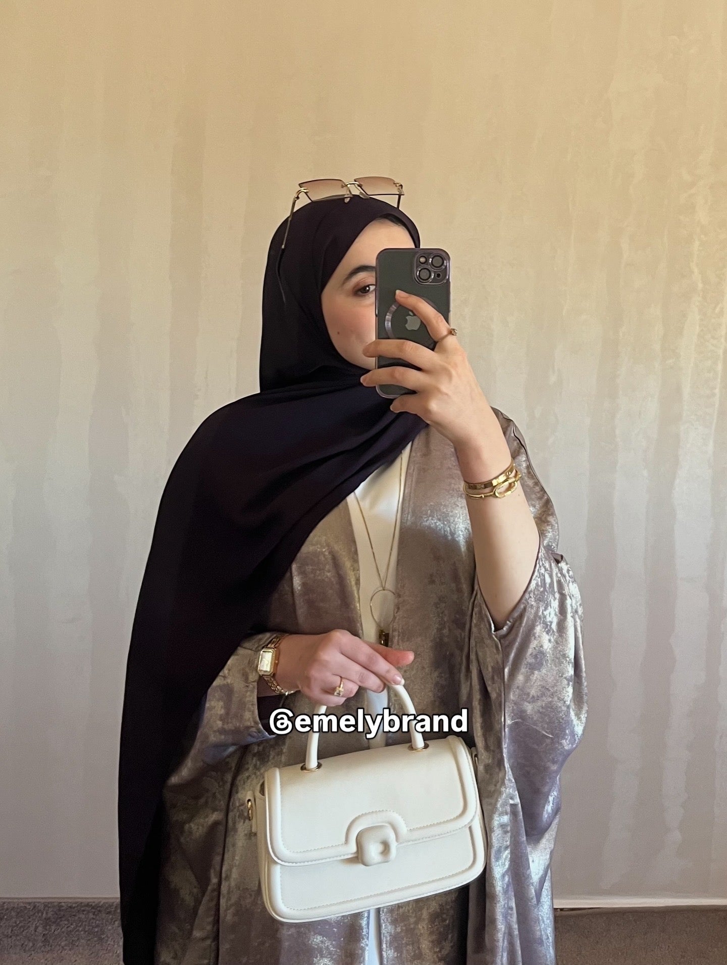 Ensemble EMELY – Abaya 3 Pièces Haut de Gamme