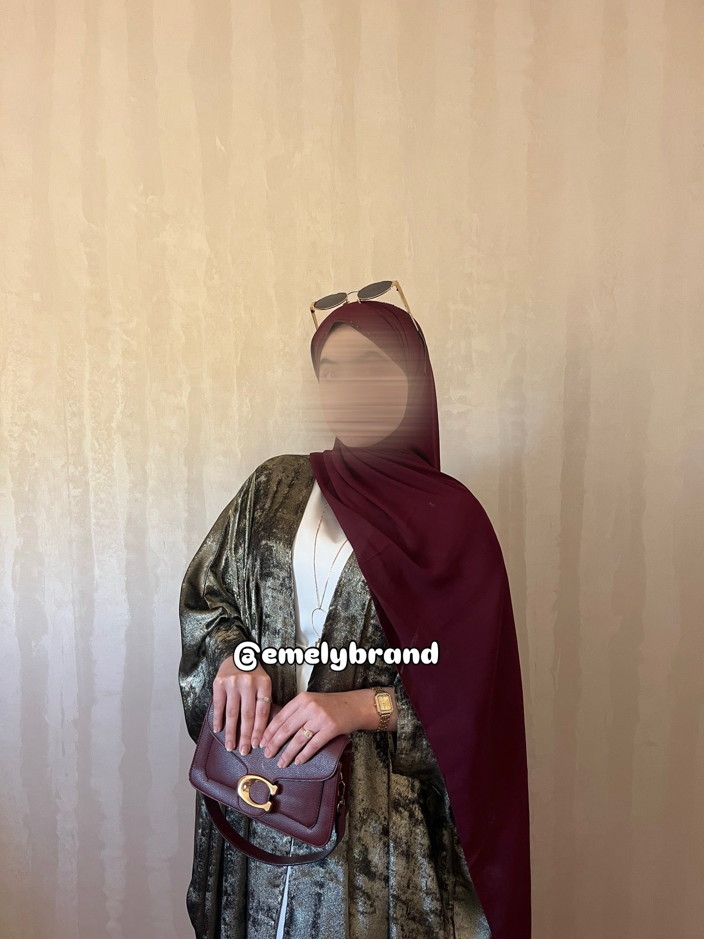 Ensemble EMELY – Abaya 3 Pièces Haut de Gamme
