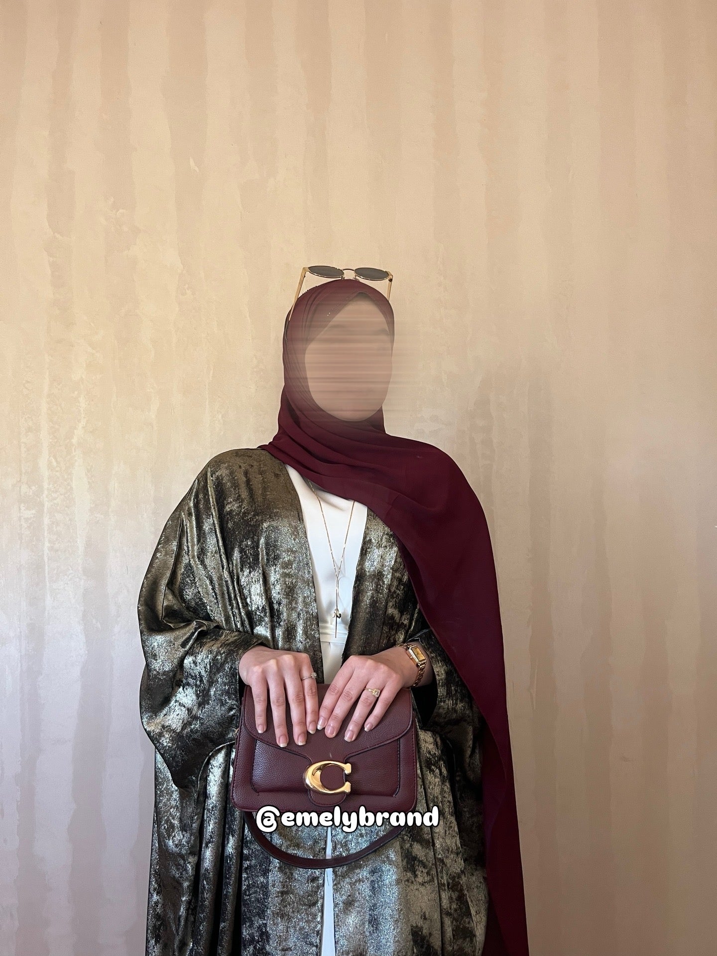 Ensemble EMELY – Abaya 3 Pièces Haut de Gamme