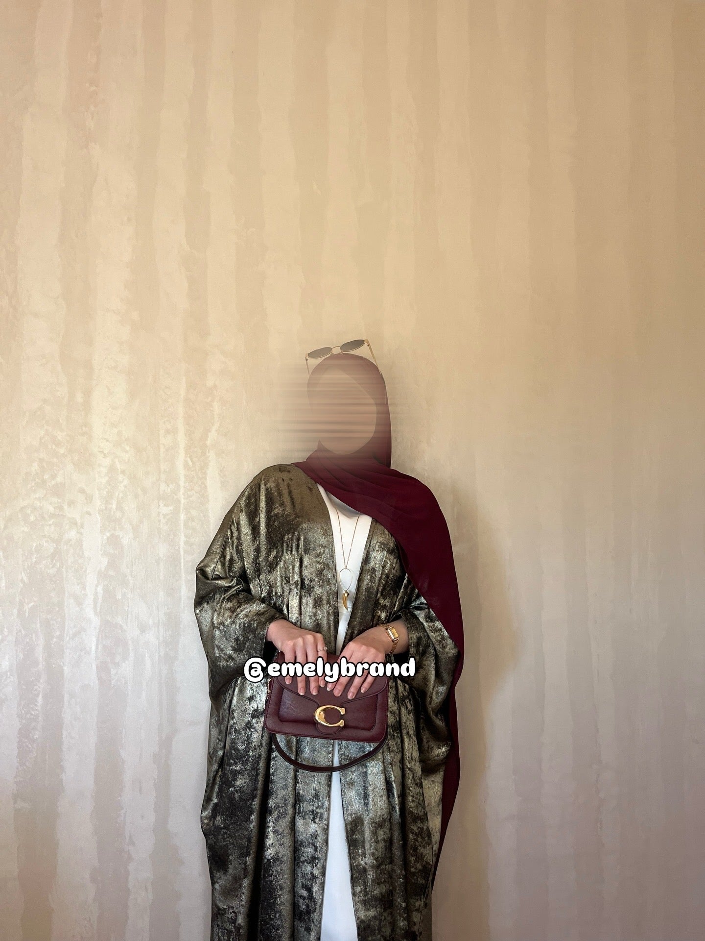Ensemble EMELY – Abaya 3 Pièces Haut de Gamme